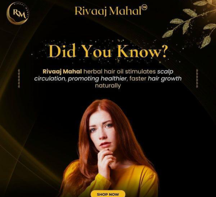 Rivaaj Mahal Herbal Hair Growth Oil — Patlay Balon Ke Liye Qudrati Herbal Formula | 100% Natural