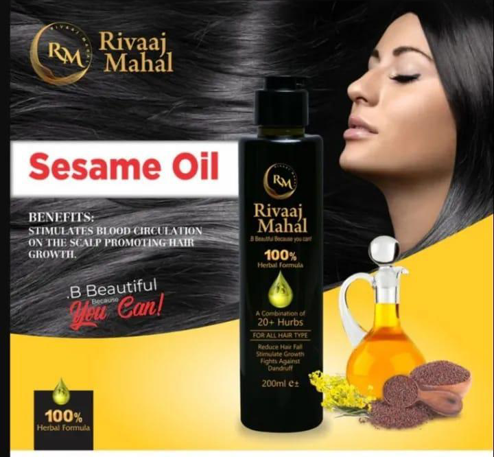 Rivaaj Mahal Herbal Hair Growth Oil — Patlay Balon Ke Liye Qudrati Herbal Formula | 100% Natural