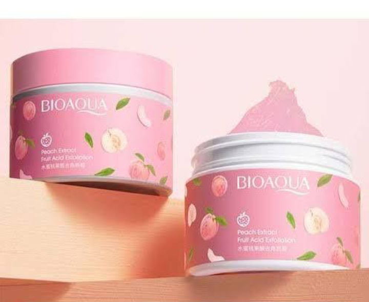 Pink Peach Extract Exfoliating Gel — Gentle Peach Scrub Gel for Glowing Bright Smooth Skin
