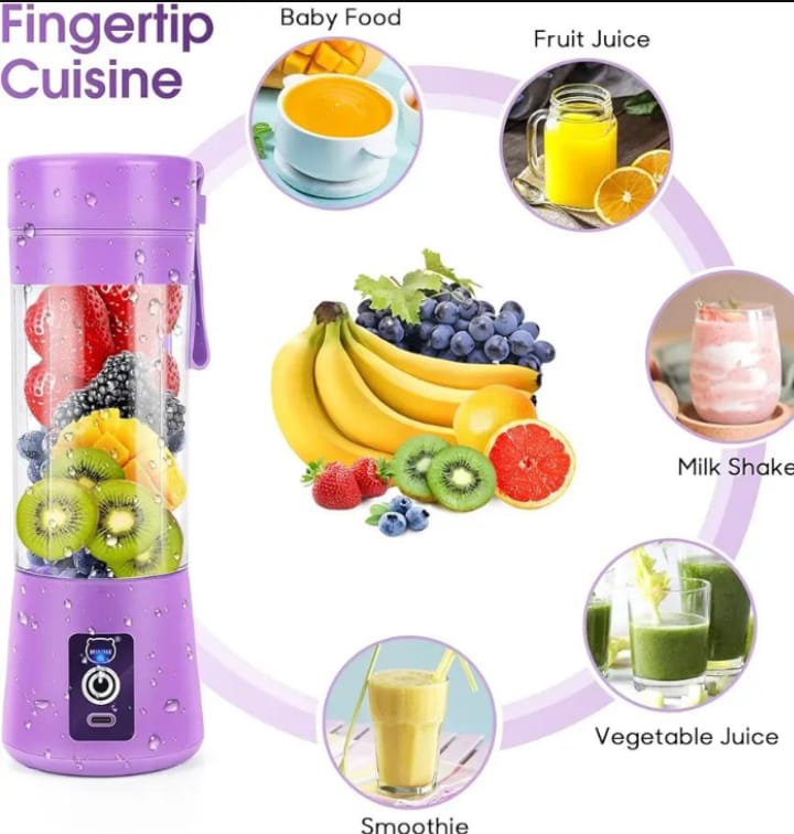 Portable Electric Juicer Blender Bottle — USB Rechargeable Mini Blender for Smoothies & Fresh Juice On the Go