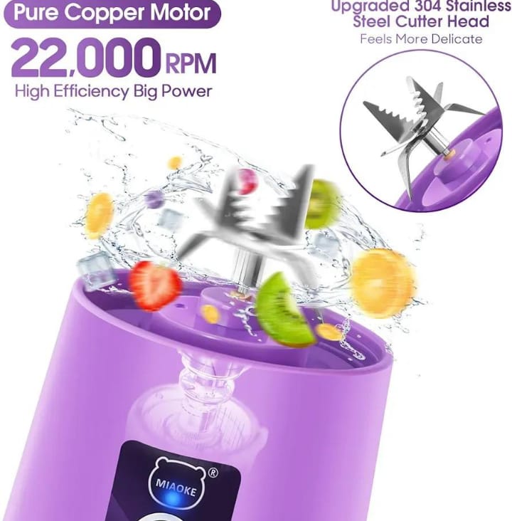 Portable Electric Juicer Blender Bottle — USB Rechargeable Mini Blender for Smoothies & Fresh Juice On the Go