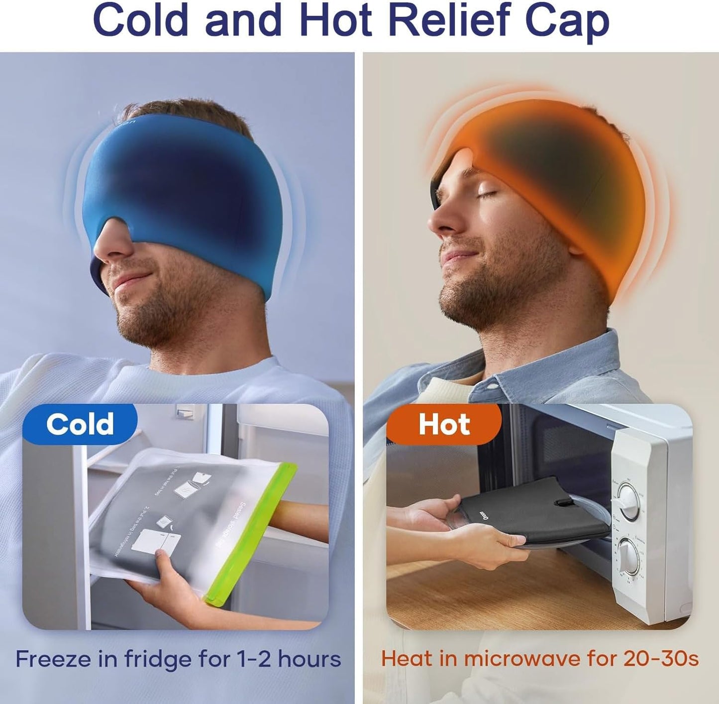 Migraine relief ice gel cap product banner — KLIXORA