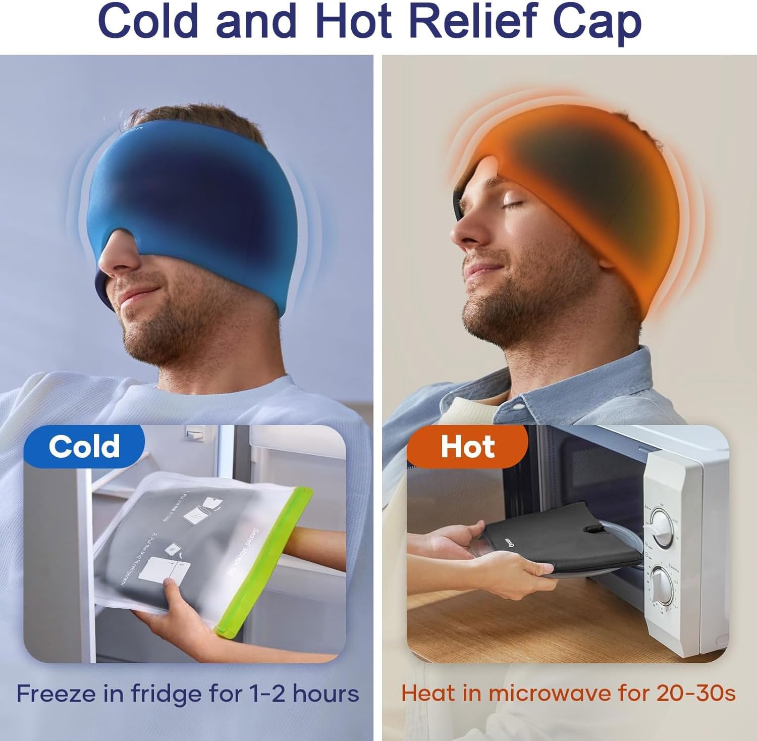 Migraine relief ice gel cap product banner — KLIXORA