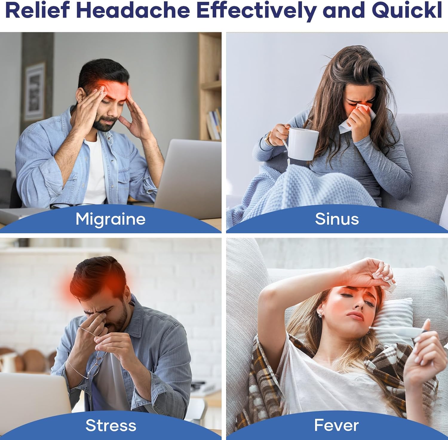 Migraine relief ice gel cap product banner — KLIXORA