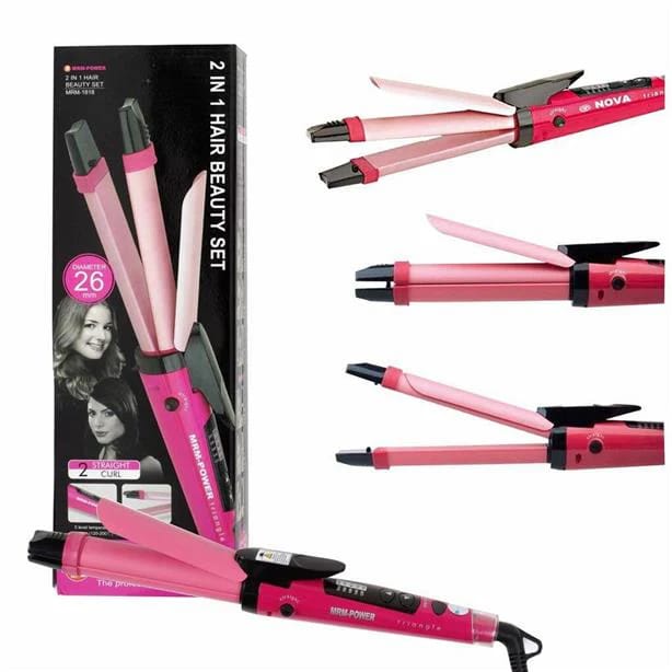 Nova NH-2009 hair straightener curler ceramic — side view
