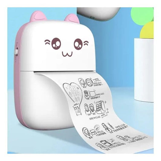 Mini Bluetooth thermal printer inkless wireless — front view
